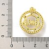 Rack Plating Brass Micro Pave Cubic Zirconia Pendants KK-C074-03G-3