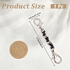 1Pc Black PU Leather Alloy Crub Chain Purse Strap Extenders for Purse Making PURS-CL0001-10A-2