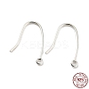 925 Sterling Silver Hoop Earring Findings STER-H107-08S-1