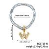 Fashionable Brass Micro Pave Clear Cubic Zirconia Charm Bracelets AF9298-23-2