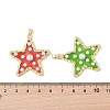Rack Plating Brass & Epoxy Resin Pendants KK-Z047-04B-RS-3
