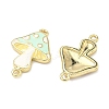 Autumn Brass Enamel Mushroom Links Connector Charms KK-K417-03B-G-2