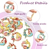 16Pcs 4 Styles Alloy Enamel Pendants ENAM-FS0002-24-2