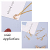 10Pcs 5 Style Brass Micro Pave Clear Cubic Zirconia Pendants ZIRC-BT0001-01G-8