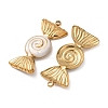 304 Stainless Steel Enamel Pendants SA-CBAD609-05G-01-3
