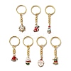 7Pcs Alloy Enamel Keychains KEYC-JKC01384-2