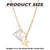 1Pc Letter & Heart Stainless Steel Lariat Necklaces for Women NJEW-LP0002-87G-K-2