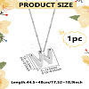 1pc Brass Chain with Alloy Letter Pendants Necklaces NJEW-LP0001-41W-P-2
