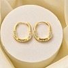 Brass Cubic Zirconia Hoop Earrings EJEW-M048-07G-1