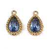 Ion Plating(IP) 304 Stainless Steel Micro Pave Cubic Zirconia Charms X-STAS-K256-20G-01-1