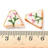 Flower Theme Handmade Porcelain Beads LAMP-D303-06B-02-3