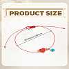 1Pc Fashion Adjustable Enamel Heart Link Bracelets BJEW-LP0002-31-2