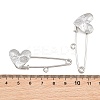 Radiant Heart 304 Stainless Steel Safety Pins Brooch Findings SA-CBA098D-15C-P01-3