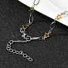 304 Stainless Steel Star Link Chain Necklaces for Women NJEW-A046-02A-GP-3
