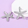 304 Stainless Steel Starfish Stud Earrings EJEW-Z135-02P-03-3