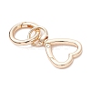 Zinc Alloy Heart Swivel Hook Clasps KEYC-JKC01441-4