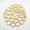 Faceted Electroplate Crystal Glass Oval Beads Strands X-EGLA-F060B-01-2