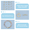16Pcs 8 Styles Brass Toggle Clasps KK-HS0001-40-4