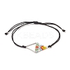 Glass Seed Braided Triangle Braided Bead Bracelet BJEW-MZ00026-02-1