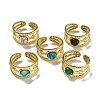 Ion Plating(IP) 304 Stainless Steel Open Cuff Rings RJEW-C079-14G-1