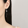 Anti-Tarnish 3 Pairs Rhodium Plated 925 Sterling Silver Stud Earring Findings STER-BBC0006-73B-5