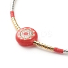 Crystal Sunflower Handmade Millefiori Glass Beads Bracelets for Girl Women BJEW-JB06750-5