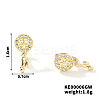Chic Vintage Geometric Flower Brass Hoop Earrings AZ5781-2-2