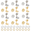 60Pcs 2 Colors 201 Stainless Steel Stud Earring Findings with Hole DIY-SC0023-54-1