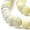 Natural Yellow Mustard Jasper Beads Strands X-G-T106-302-2