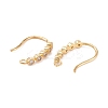 Rack Plating Brass Micro Pave Cubic Zirconia Earring Hooks ZIRC-F126-07GA-2