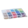 15 Strands 15 Colors Transparent Glass Beads Strands EGLA-FS0001-46-6