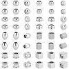 48Pcs 8 Style 304 & 201 & 303 Stainless Steel European Beads STAS-UN0040-02-1