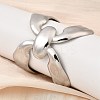 304 Stainless Steel Open Cuff Bangles for Women BJEW-K264-03P-1