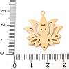 Chakra 304 Stainless Steel Rhinestone Pendants RB-CBA27F2-01G-3