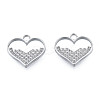 Non-Tarnish 304 Stainless Steel Pendant Rhinestone Settings STAS-N098-218P-3