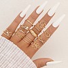 14Pcs Alloy & Rhinestone & Plastic Pearl Finger Rings WGAC171-04-1