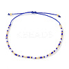 Glass Seed Bead Braided Bead Bracelets XN3042-10-1