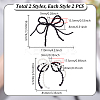 4Pcs 2 Styles Bowknot Resin Imitation Pearl Shoe Charms FIND-GA0005-03B-2
