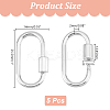 5Pcs Brass Screw Carabiner Lock Charms KK-UN0002-06-3
