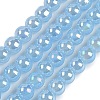 Baking Paint Electroplate Glass Beads Strands GLAA-G120-01C-1