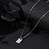1Pc Stainless Steel Letter Rectangle Pendant Necklaces NJEW-LP0001-34F-P-3