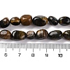 Natural Yellow Blue Tiger Eye(Dyed & Heated) Beads Strands G-G146-A17-01-5