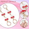 Alloy Enamel Cherry Link Chains for Purse Chains PURS-WH0001-41-6