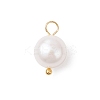 Natural Cultured Freshwater Pearl Round Charms PALLOY-JF04193-01-3