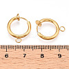 PVD Vacuum Plating 316 Surgical Stainless Steel Clip-on Hoop Earrings LS-X-STAS-S101-13mm-01G-3