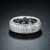 Brass Micro Pave Clear Cubic Zirconia Finger Rings for Women FS-WG796B2-02-1