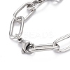 Tarnish Resistant 304 Stainless Steel Paperclip Chain Bracelets LS-BJEW-F412-02P-3