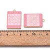 Rack Plating Alloy Enamel Pendants ENAM-N056-430A-3