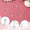 9Pcs 9 Styles Zinc Alloy European Safety Chains with Dangle Charms HJEW-CJ0001-23-3