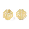 Transparent Spray Painted Glass Beads GLAA-N035-028-C04-2